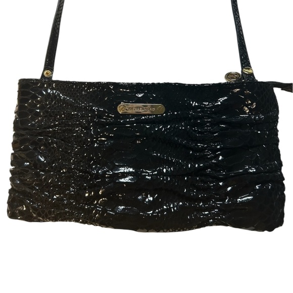 Michael Kors Black Small Vintage Clutch with gold hardware, EUC - Picture 5 of 6